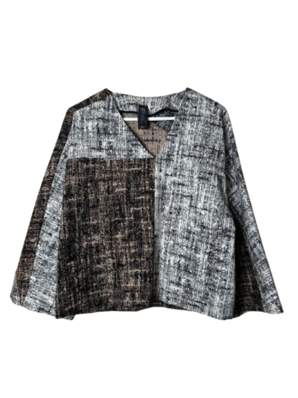 Zero + Maria Cornejo woven structured colorblock top womens 8